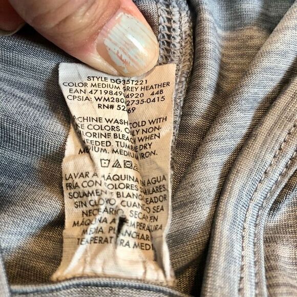 Danskin Girls Gray Hoodie Dri Fit Long Sleeve XL (14-16) - Picture 8 of 8